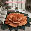 Soft Flower Carpet Special-shaped Bathroom Floor Mat  for Living Room Tea Table Bedside