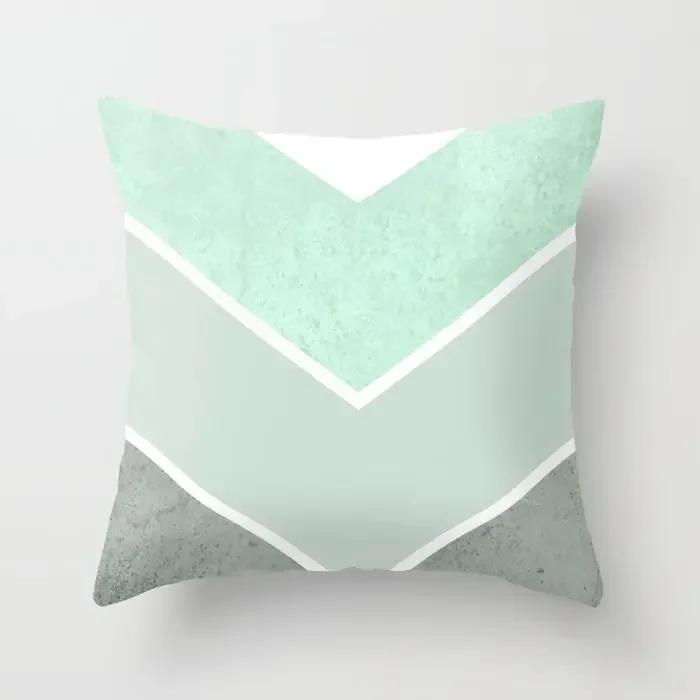 45x45cm Light Blue Green Mint Cushion Cases Modern Geometry Print Boho Decorative Pillowcase Sofa Couch Throw Pillows