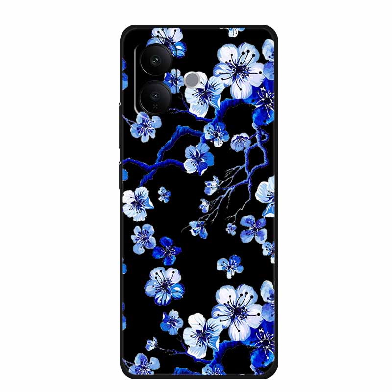 Black Silicone Case For Vivo V60 Lite 4G Case Cartoon Cat Soft Back Cover For Vivo V60 Lite 5G Phone Case 6.77" Coque Funda Para