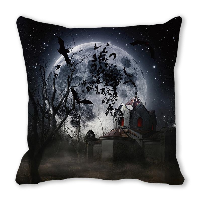 Home Decor Happy Halloween Cushion Cover Pumpkin Print Decorative Pillowcase Demon Cushion Cover 45x45cm Funda De Almohada