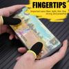 1 Pair Of Copper Fiber Finger  Cots Breathable Game Controller Finger Sleeve Anti-sweat Anti-scratch