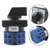 Rotary Cam Selector Changeover Switch 2 Positions 4 Terminals For LW26-20 Motor Control Plastics Black 48*48*30mm