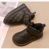 Winter Snow Boots Boys Add Velvet Thickened Cotton Thick Soft Soled Short Boots Girls Comfortable Solid Color Kids Shoes
