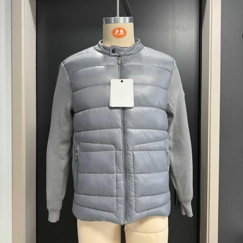 M Size Stand Collar Windproof Knit Sleeve Soft Short Cotton Coat Daily Commute Business Style