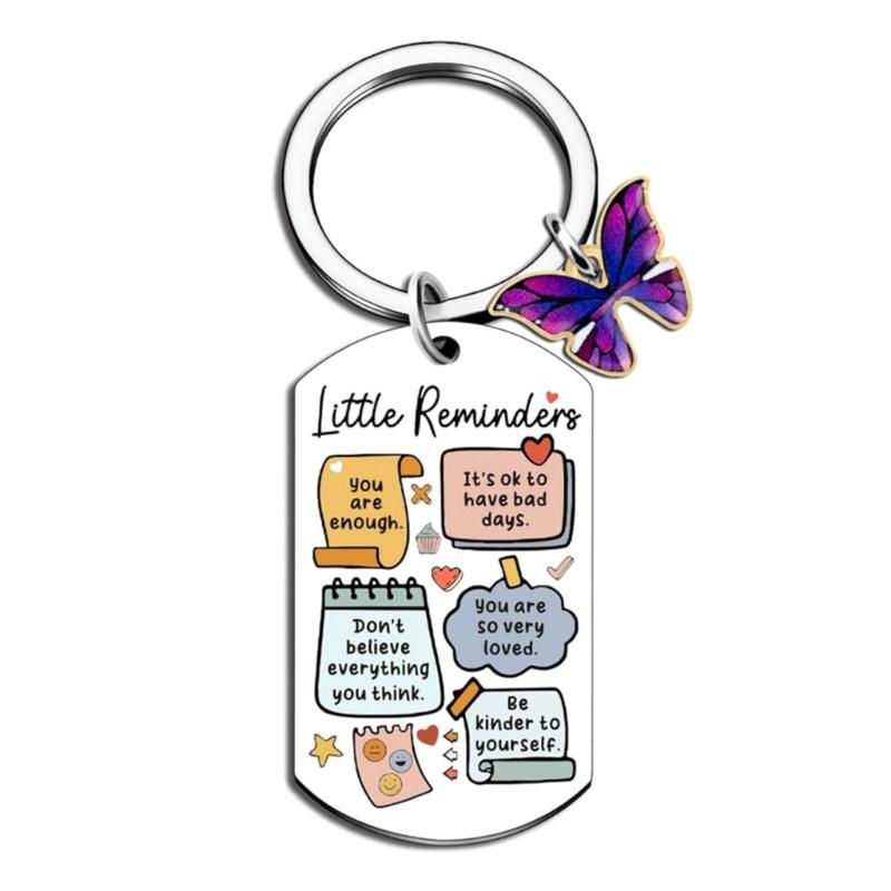 

Motivational You Are Enough Keychain Stainless Steel Keyring Inspirational Gift Suitable For Car Key And Everyday Carry 1