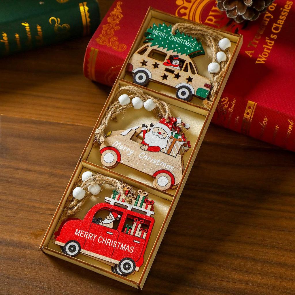 Prachtige Houten Kerstversieringen Doos: Kerstboomversieringen & Kleine Cadeautjes