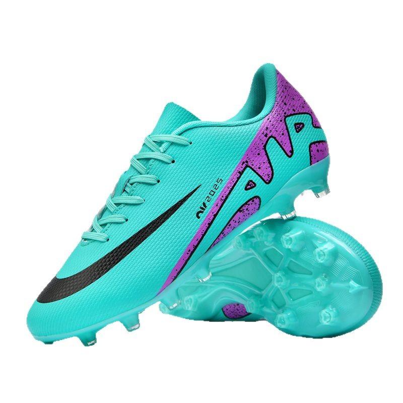 Low-top Football Shoes Tf Broken Nails Artificial Turf Nails Leather Feet Boys and Girls Teenagers Students Training Shoes