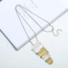 Sweater Chain Pendant Alloy Autumn And Winter Design Sense Square Jewelry Exaggerated Long Necklace