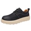 Spring Autumn New Designer Shoes for Men Solid Color Fashion Casual Leather Shoes Male Retro Korean Lace Board Shoes Man