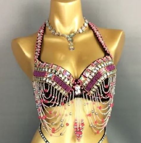 New Women's Belly Dance Costumes Senior Bra Belly Dancing Clothes Bellydance Bead Sequins Bra Top