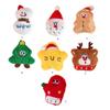 Holiday Furr Plush Christmas Theme Brooch Pin Bag Decoration Brooch Lovely Plush Pin for Festival Decors All Ages