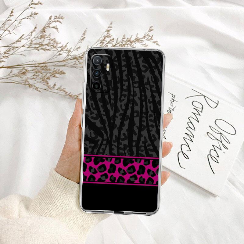 

IK43 Leopard Printing Pink Transparent Phone Case for Motorola Moto G7 G8 G9 G84 G85 G73 G24 G15 Z2 Play Power Plus Motorola Moto G85