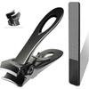 Toenail Clippers for Thick Toenails, Long Handle Wide Jaw Opening Nail Clippers for Adult, Men, Seniors (2 Piece)