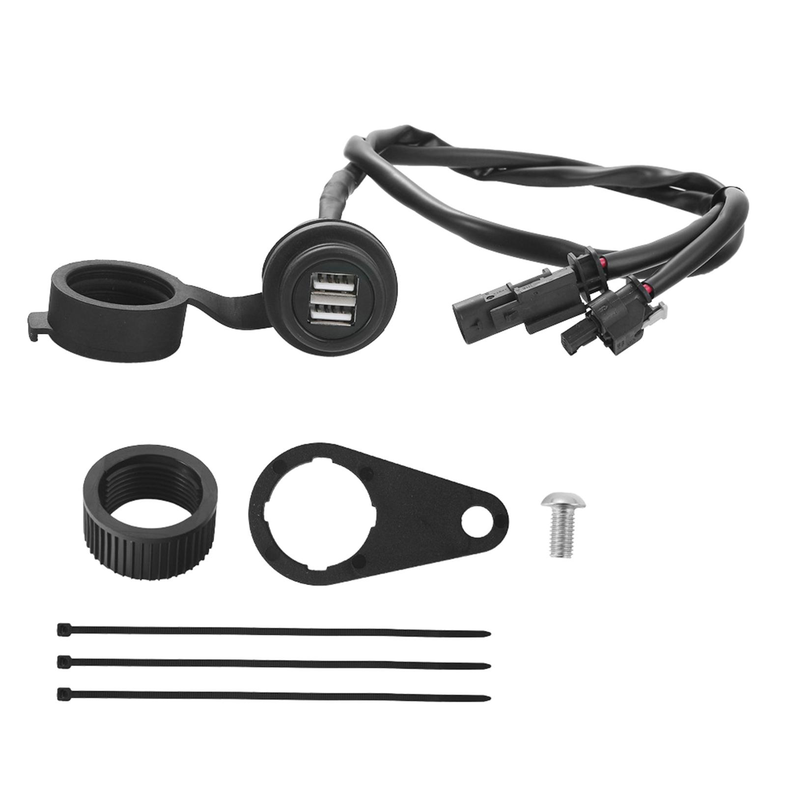 

Motorcycles Phone Charger Twin USB Adapter with Waterproof Cover USB Charger for R1200GS R1250GS F700GS