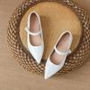 Autumn Pointed Head Shallow Mouth Single Shoes Women's Soft Sole Non-slip Inner Height Increase Small Size 33 Versatile Ladyshoes
