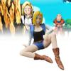Ball Dragon Android 18 Figurine Cowboy Set Anime Model Toys Ornament Statuary
