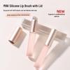 Mini Silicone Lip and Concealer Brush with Lid - Portable Fingertip Blending Tool