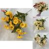 Artificial Silk Polish Chamomile 2 Flowers For Wedding Photography Home Decor