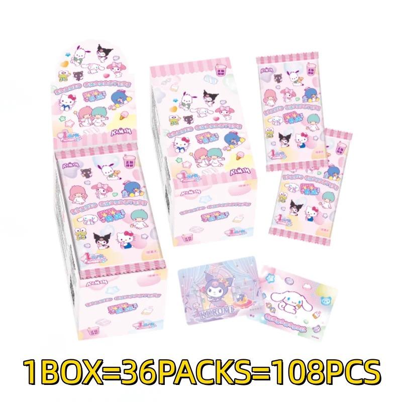 Genuine Sanrio Card Sweet Adventure Bag Series Card Floating Life Hundred Paintings Sanrio Family Collection Card Toy Gift
