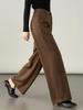 Women's Autumn 2025 High-Waisted Lyocell Wool Pants - Narrow to Wide-Leg, Drapey, Floor-Length Trousers.