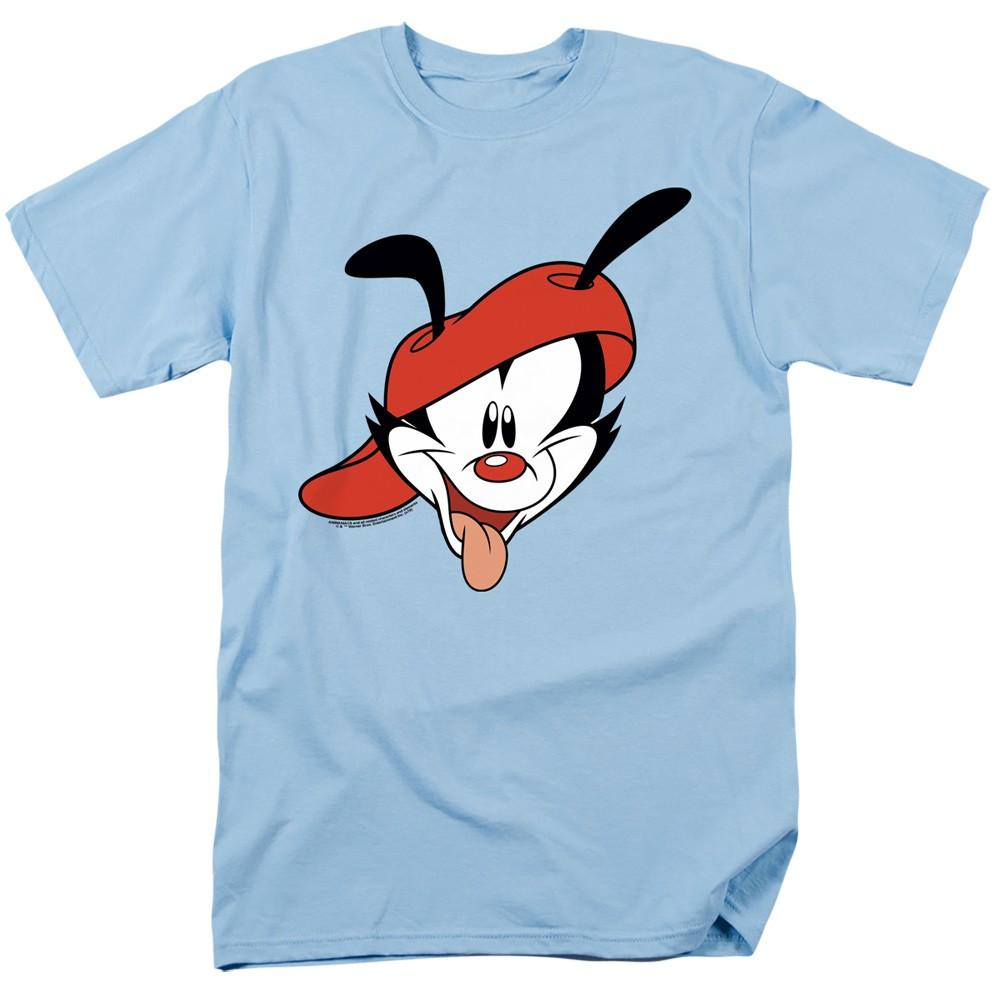 Animaniacs - Wakko Head - Adult Unisex Short Sleeve T-Shirt - Blue XL