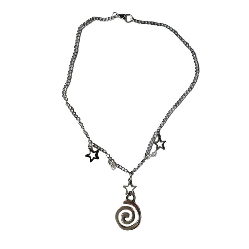 

Temperament Vortex Star Pendant Necklace Sweet Cool Collar Necklace Choker Neck Chain Y2K Neck Chain Fashion Jewelry