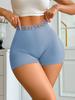 High Waist Sports Shorts Women Letter Knit Boyfriend Shorts Fashion Casual Loose Elastic Workout Pants