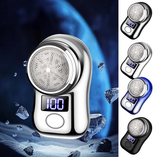 Mini Men Electric Shaver, LED Display Waterproof Wet And Dry Pocket Size Razor, USB Rechargeable Cordless Beard Trimmer