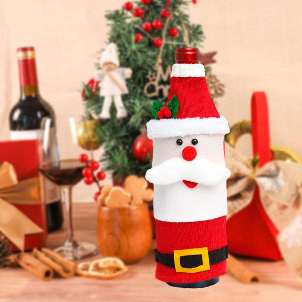 Bottle Cover Christmas Decorative Bag Non Woven Gift Pouch Funny Festive Decoration Suitable for