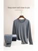 Men's Thin Style Warm Autumn Underwear Set: Top and Pants
