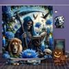 Halloween Bathroom  Shower Curtain Horror Wizard Waterproof fabric bathroom Curtain With 12 Hooks Sunflower Home Deco Free Ship