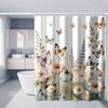 Tenda da Doccia VIKAMA con Stampa Floreale di Farfalle 3D - Poliestere Impermeabile e Resistente alla Muffa Decorazione Bagno