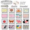 Lovely Y2K Dog Cat Star Heart Sunrise Pink Italian Charm Bead Fit 9mm Stainless Steel Women Bracelet DIY Making Jewelry Gifts