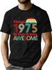 50. Geburtstag Unisex Vintage 1975 T-Shirt Lustiger Grafikdruck 50 Jahre Alt Geburtstagsfeier Geschenk für Vater Ehemann Baumwoll-T-Shirts Oberteile