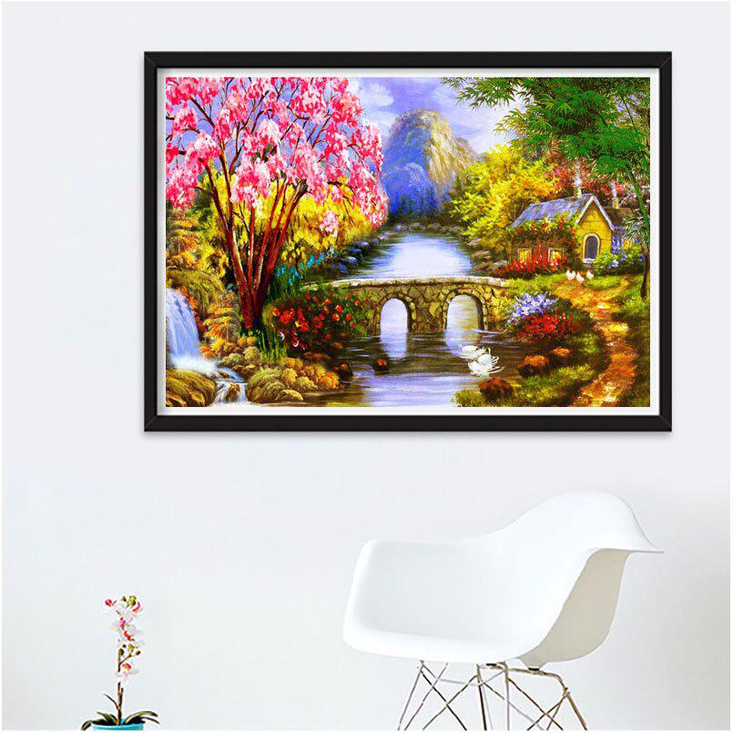5D Diamond Painting Full Round Scenery Dream House Pebble Diamond Embroidery Rhinestone