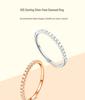 18K Rose Gold s925 Sterling Silver Cubic Zirconia Index Finger Ring for Women – Simulated Diamond Tail Ring