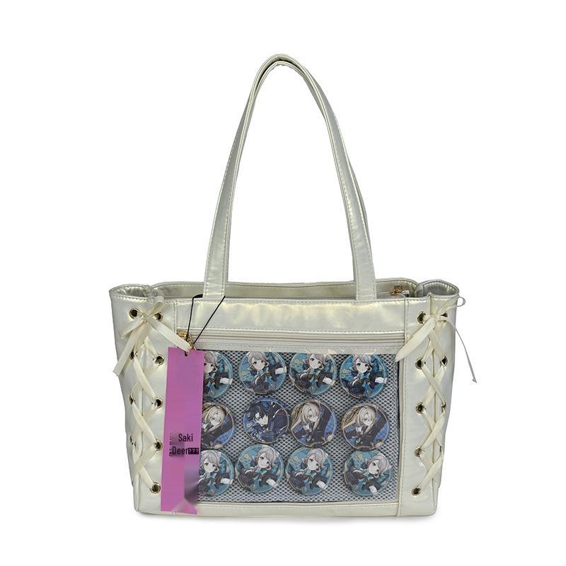 Large Capacity Cross-Border Japanese Anime Ita Bag with Bow Ribbon - Single Shoulder and JK Tote Style