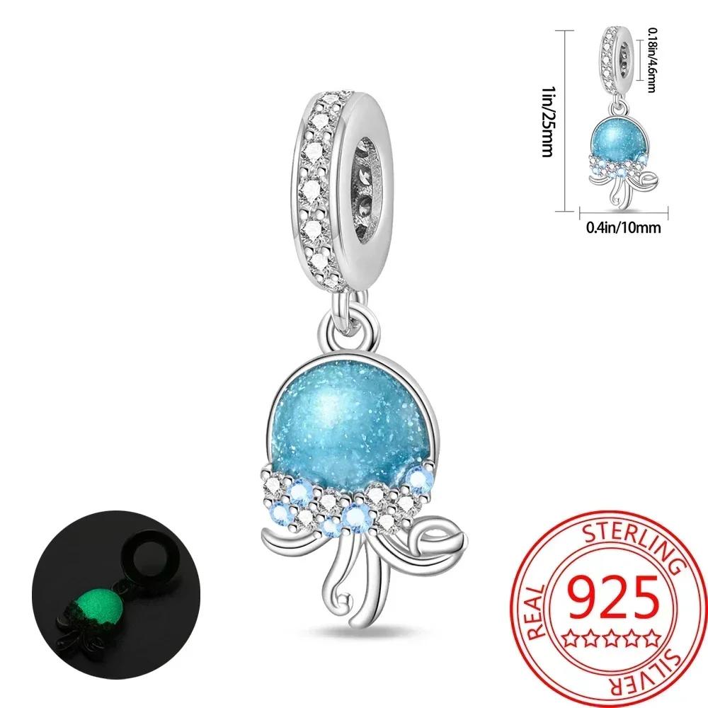 Kupfer Blau Ozean Serie Perlenanhänger Passend Für Das DIY Armband Der Marke Damenschmuck Freundin Geschenke