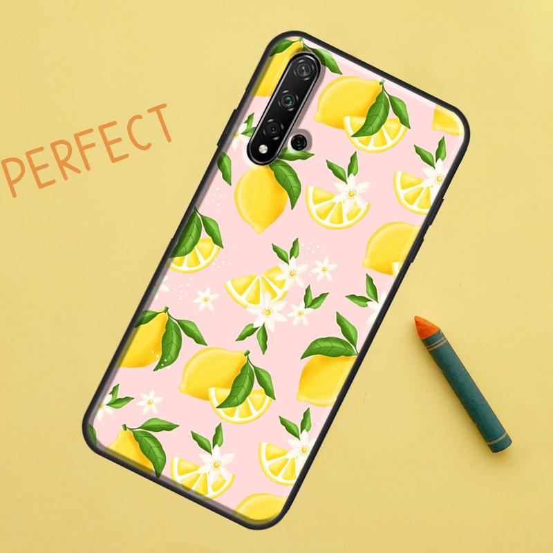Lemon Fruit Case For Huawei Nova 10 9 SE 5T Y90 Y70 Y60 Y61 Nova 3i 7i 8i 11i P20 P40 P30 Lite P60 Pro