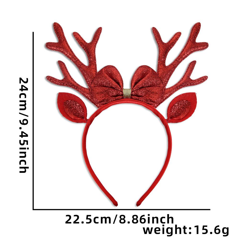 Christmas Headband Comfortable Reindeer Antlers Headband Christmas Hair Hoop Festive Xmas Hair Accessories For Holiday Contest