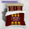 West Ham United Pattern Printed Pattern Duvet Cover Set – includes 1 duvet cover and 2 matching pillowcases Bedroom decor Christmas gifts