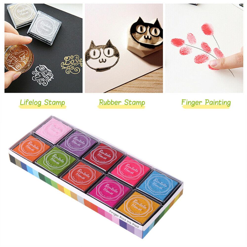 

Maijiabao 20шт Красочные гигантские краски Чернила Pads Скрапбукинг Дети Пальчиковая живопись Ремесло