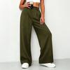 High Waist Wide Leg Pants for Women Casual Loose Fit Trousers with Side Pockets and Pleated Front Suitable for Daily Wear and Office