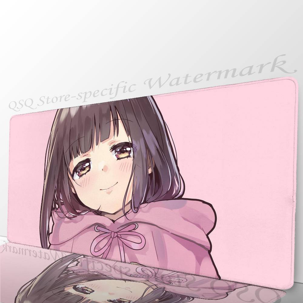 Nanase Kurumi Anime Mousepad Non-slip Suitable For Office Computers Laptops E-sports Game Desk Mats XXL Keyboard