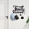 1pc Black Metal Wall Mounted Key Holder - Decorative Home Rack with Hooks, Stylish Iron Art for Keys and Coats