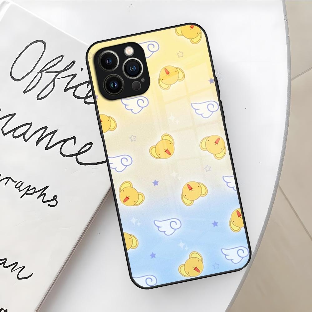 Anime Card Captor Sakuras Phone Case for Iphone 16 15 14 12 11 13 Pro Max Mini X Xr Xs Se 8 Puls glass Cover