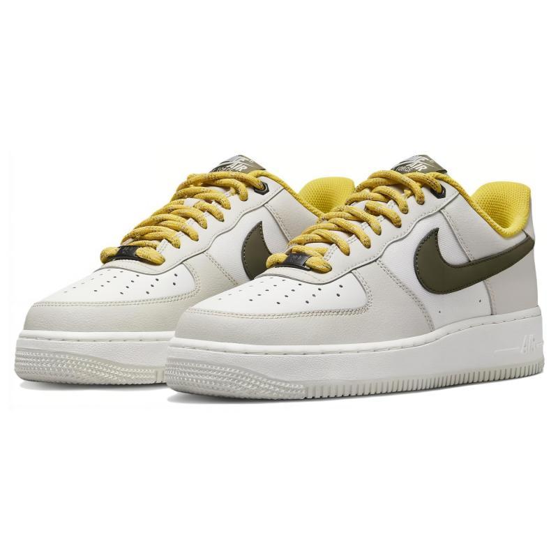 Nike Air Force 1 Low '07 Prm Light Bone Cargo Khaki Vivid Sulfur Sneaker FV3628-031