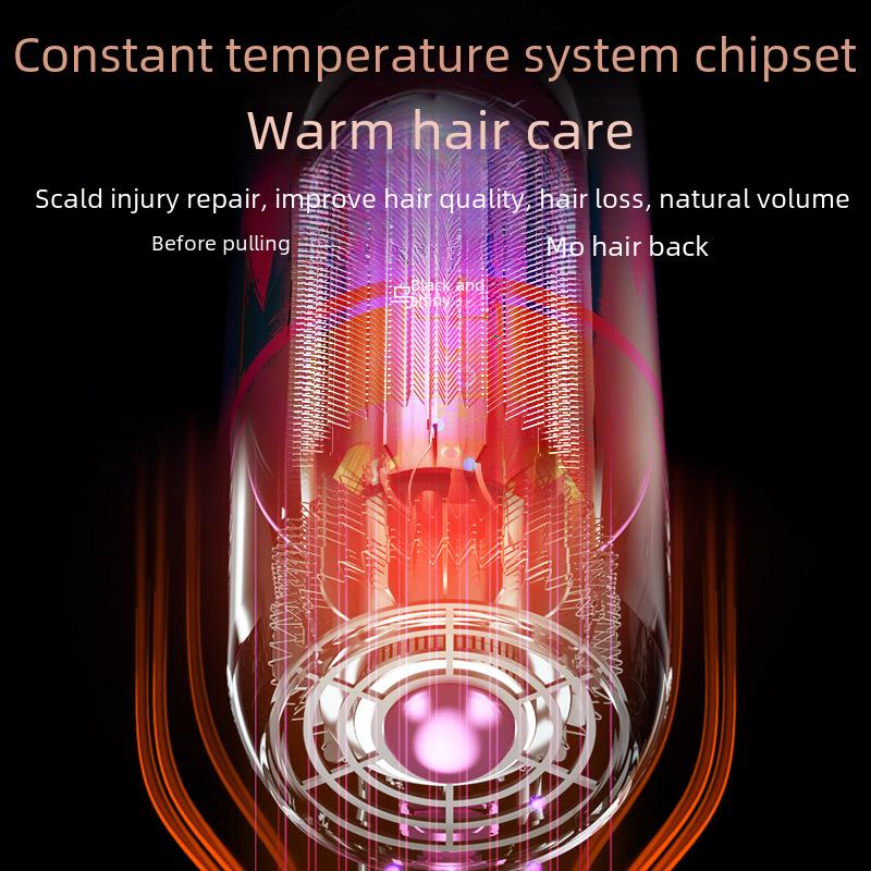 Foldable High-Power Hair Dryer with Hot/Cold Options and Blue Light for Home and Salon Use