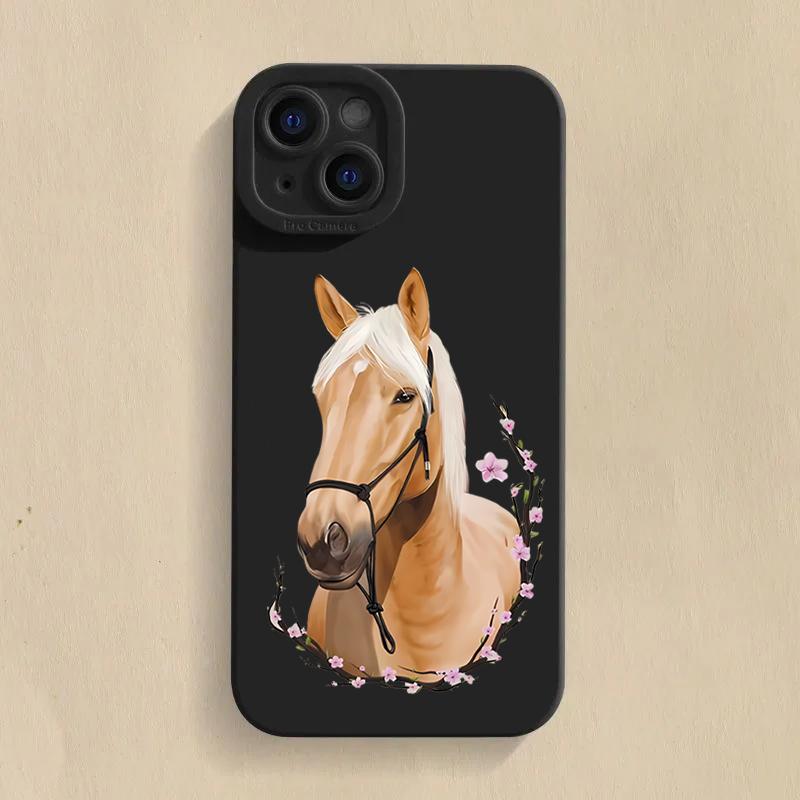 

Cute Horse Pattern Soft Phone Case For Samsung Galaxy A06 A26 A33 A56 A34 A54 S25 S24 S23 S22 S21 Ultra Plus FE Shockproof Cover Samsung S21