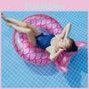 Mermaid Tail Swim Ring Thickened Children's Lifebuoy Adult Water Toy Backrest Mermaid Swim Ring Pvc 0.25 Thickness